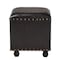 Baxton Studio Charlier Brown Upholstered Wood Storage Ottoman with Drawer 153-9185 - alternate 7